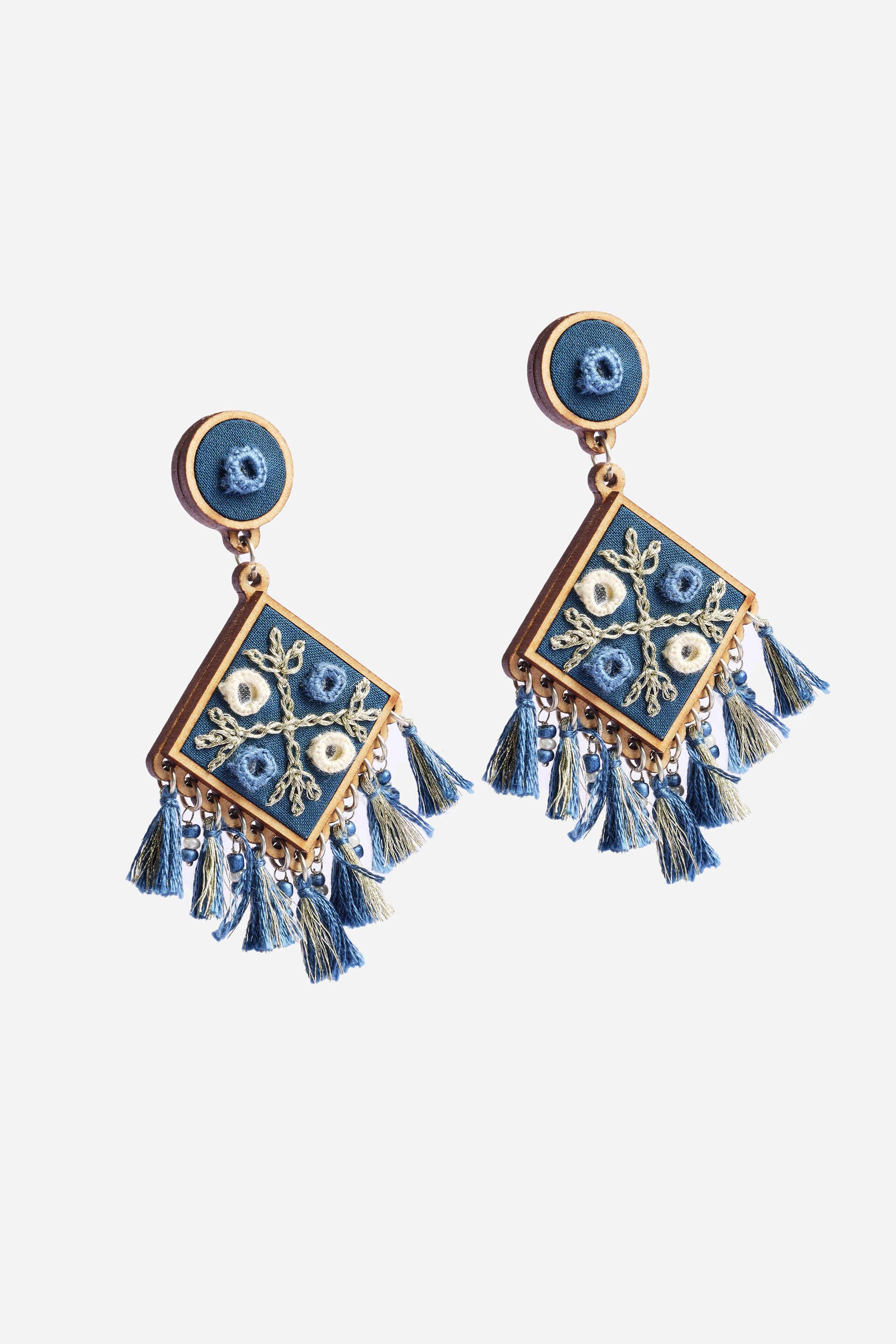Blue Patang Dangler Earrings, , image 2